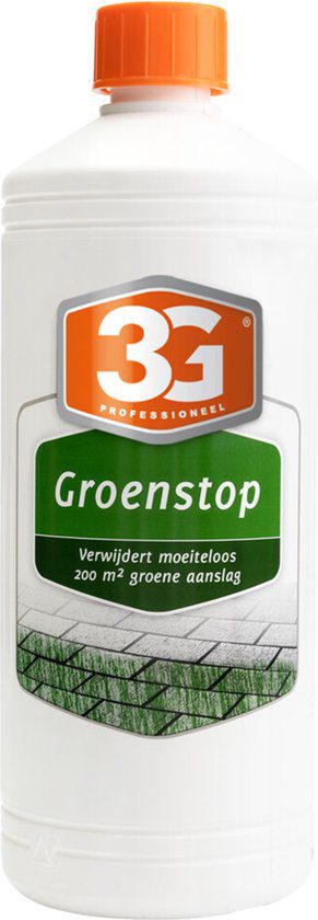 3G professioneel groene aanslag verwijderaar 1 liter onkruid mos terras oprit reiniger