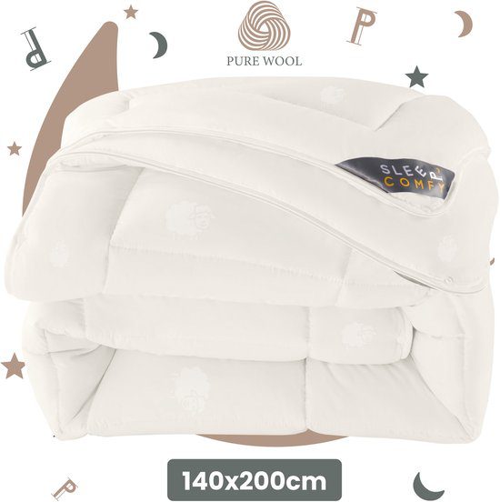 Sleep Comfy - Premium 4-seizoenen Wollen Dekbed