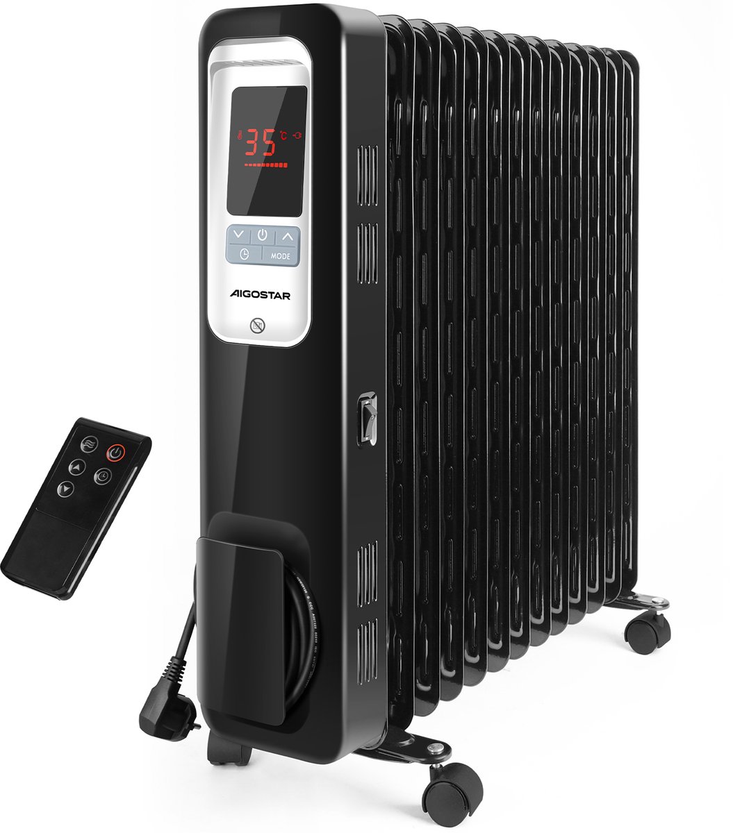 Aigostar Oil Monster olieradiator 2500W in het zwart