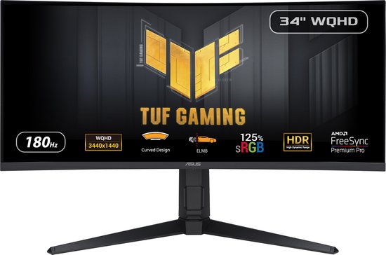 ASUS TUF Gaming VG34VQL3A 34 inch curved ultrawide gaming monitor