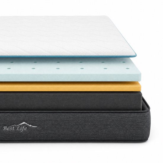 Best Life matras 140x200 cm met traagschuim en koudschuim 3 lagen 18 cm