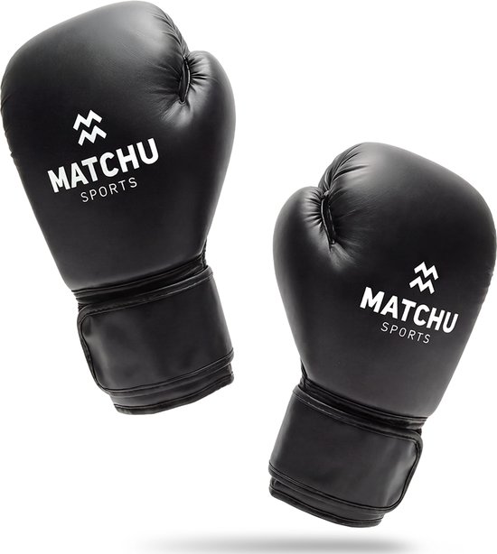 Matchu Sports kickbokshandschoenen 12 oz in zwart