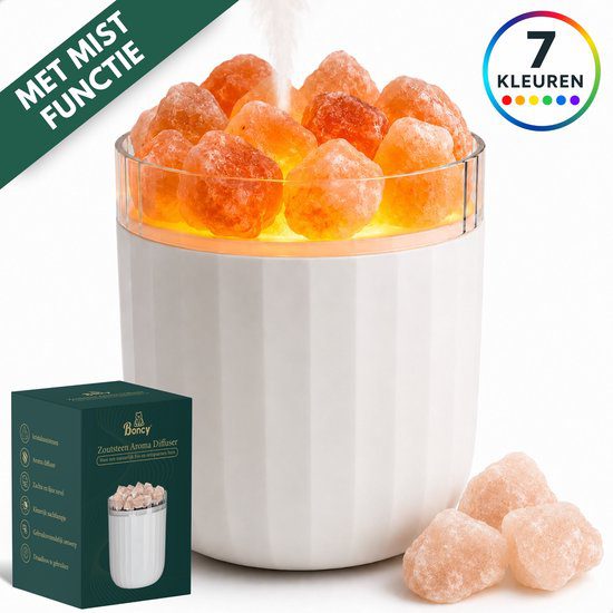 Boncy Himalaya zoutlamp met mistfunctie en aroma diffuser USB