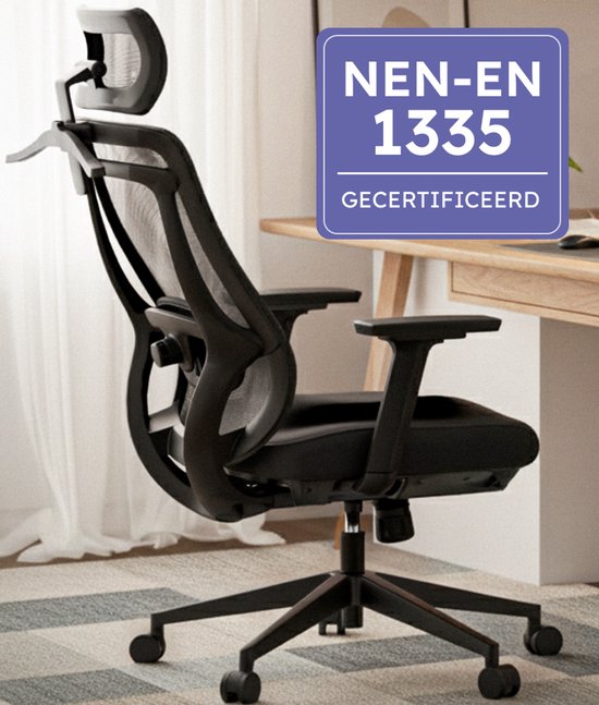 Roveo Ergonomische Bureaustoel in zwart
