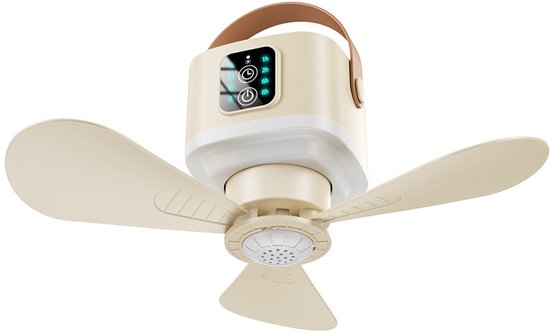 3-in-1 camping ventilator voor tent met 7600 mAh accu LED-verlichting en afstandsbediening
