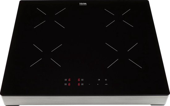 ETNA KIV164RVS vrijstaande inductie kookplaat met vier zones in rvs