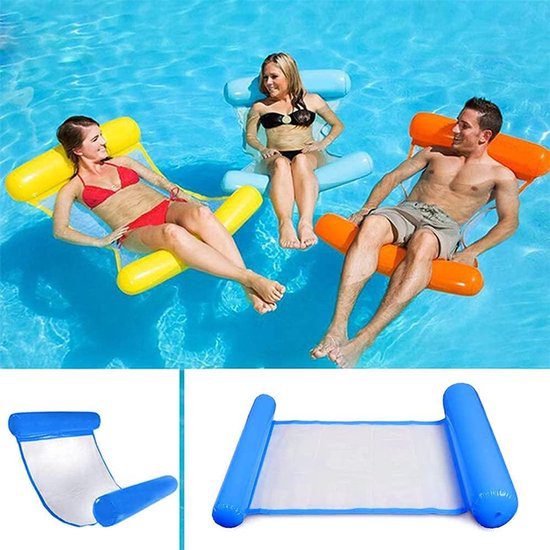 Famanu multifunctionele drijvende hangmat 4-in-1 in saffierblauw