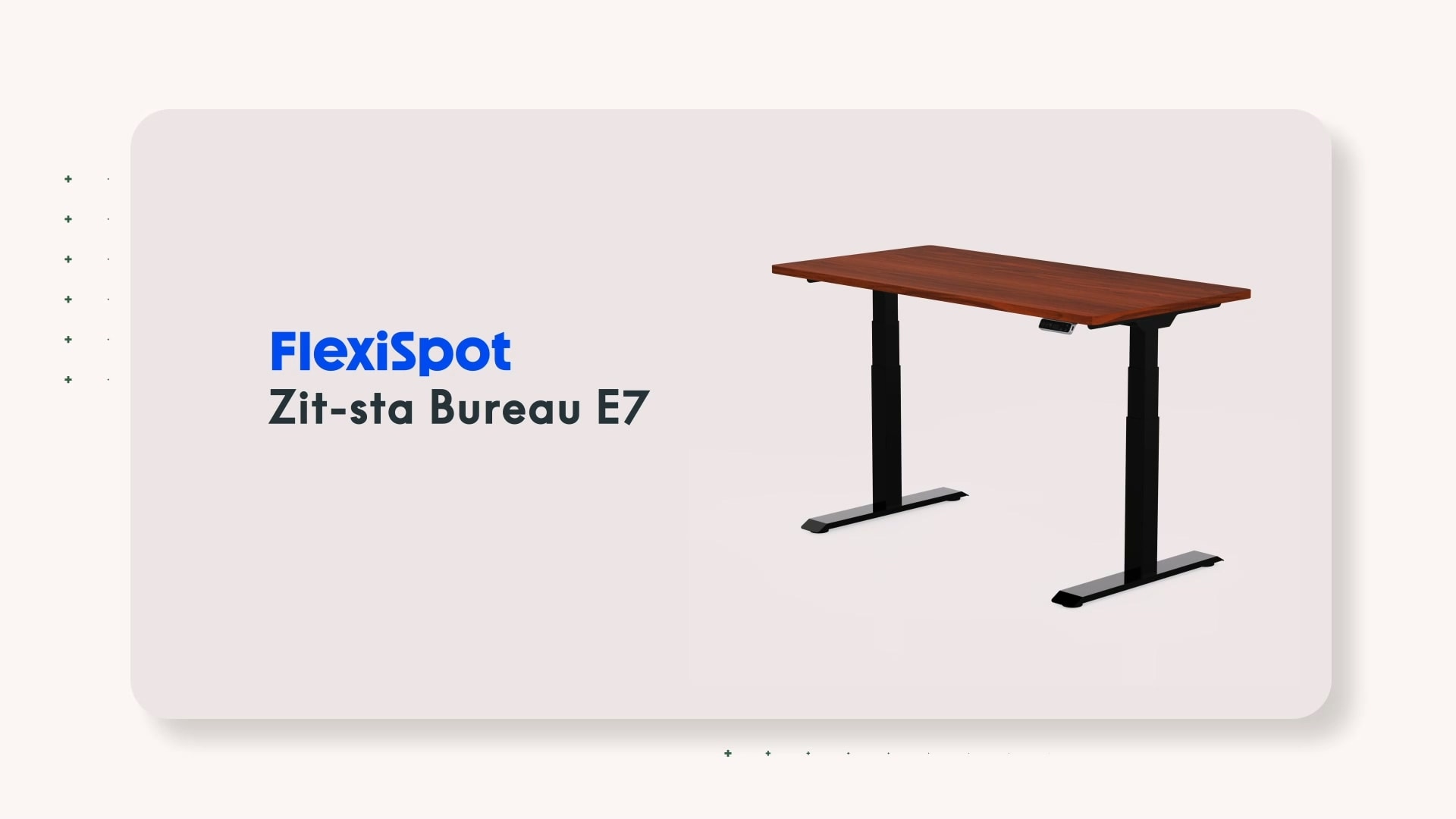 FlexiSpot E7 elektrisch zit-sta bureau dubbele motor thuiswerk