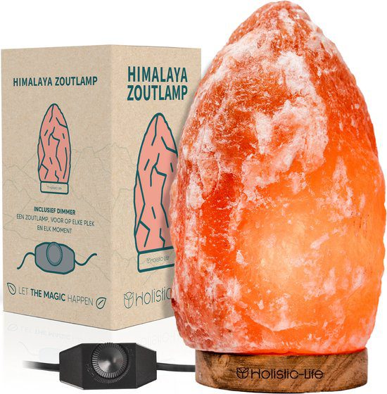 Holistic-Life grote dimbare Himalaya zoutlamp 3-5 kg
