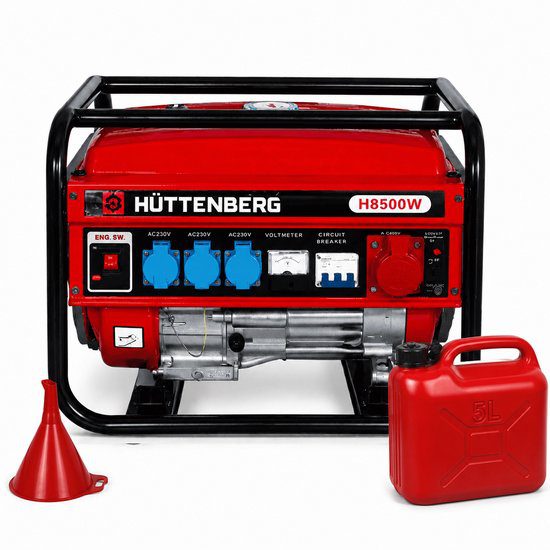 Huttenberg H8500W stille generator 2,5 kW noodstroom aggregaat benzine