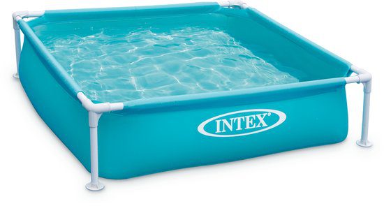 Intex Mini Frame Opzetzwembad 122 x 122 x 30 cm voor kleine tuinen