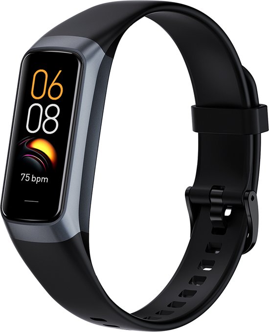 Kiraal Charge Fit smartwatch met stappenteller om de pols