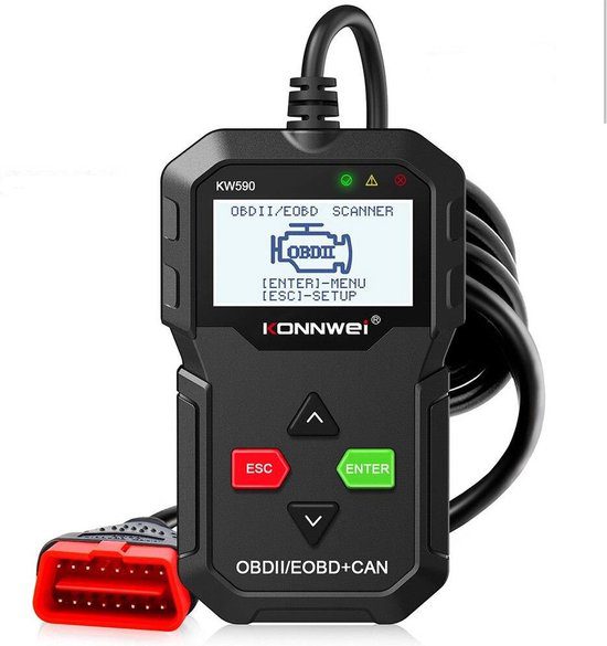 Konnwei KW590 OBD2 scanner met kleurenscherm voor foutcodes lezen en wissen