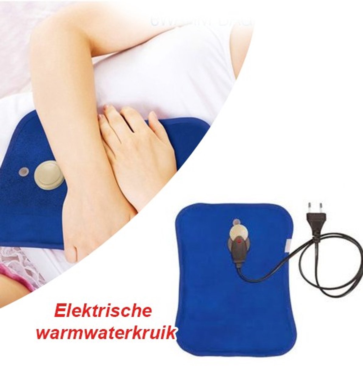 Oplaadbare elektrische warmwaterkruik