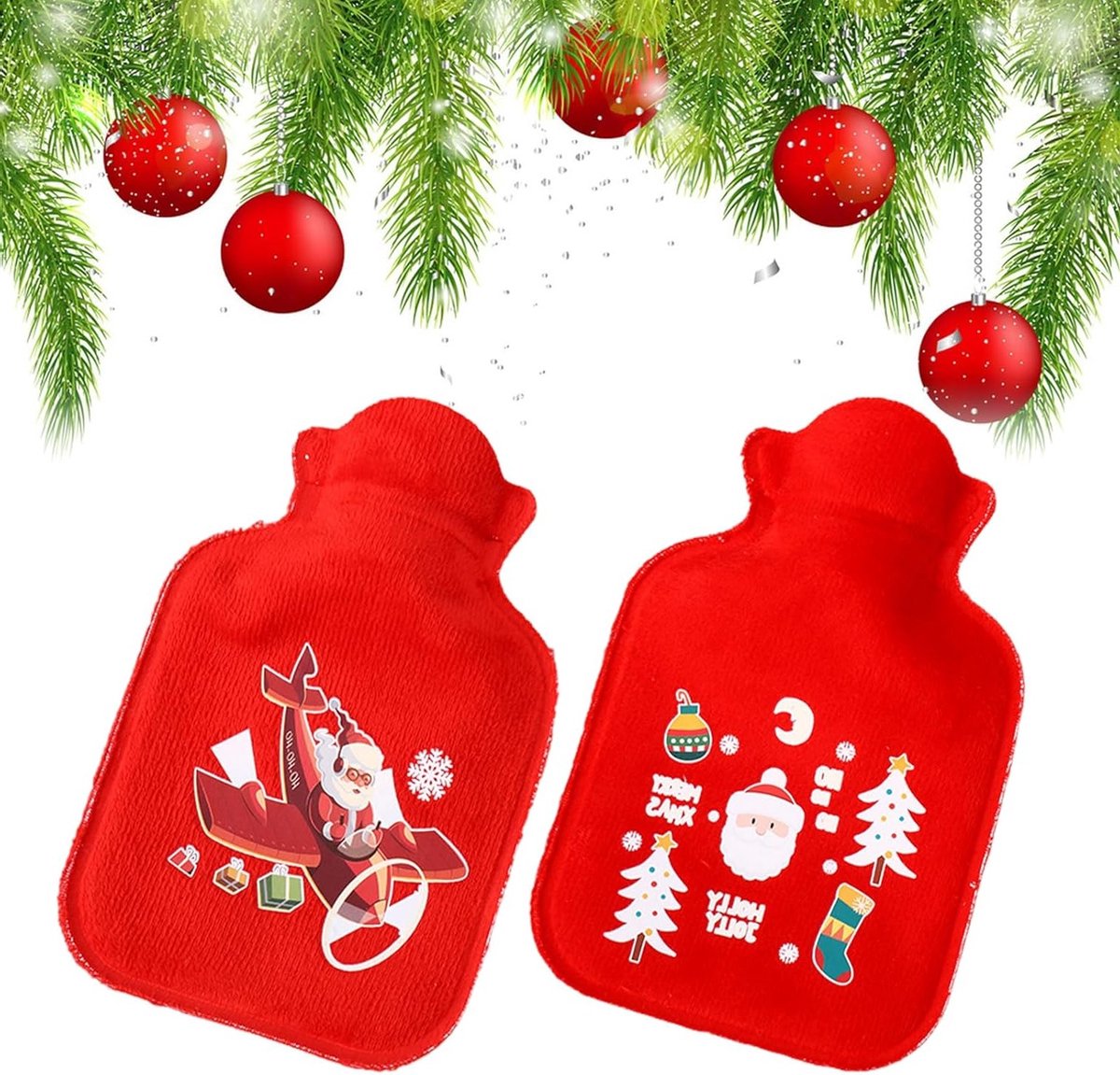 Set van twee mini-warmwaterkruiken met hoes