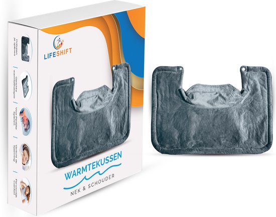 Lifeshift nek- en schouder warmtekussen 58x42 cm 6 standen timer