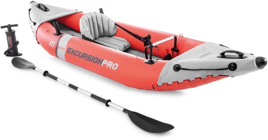 Intex Excursion Pro K1 opblaasbare viskajak met hengelsteunen