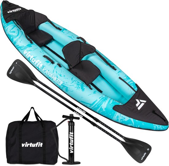 VirtuFit Kayak 335 opblaasbare kano set met peddels en pomp