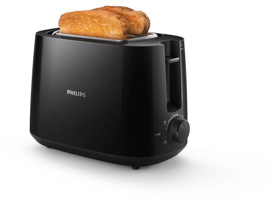 Philips Daily HD2581 broodrooster zwart 8 standen ontdooifunctie