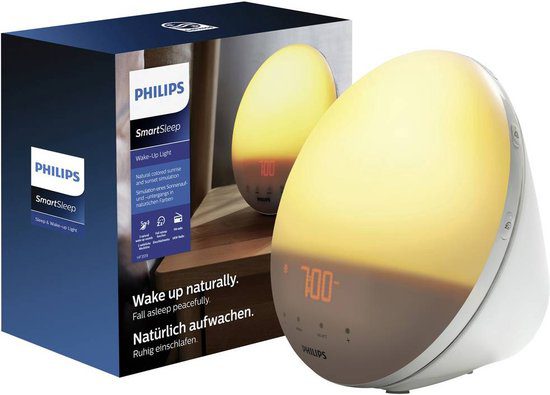 Philips wake-up light HF3519 wit met zonsopkomst simulatie