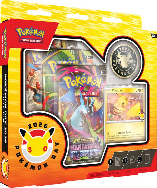 Pokémon Day 2026 Collection met boosterpacks en promokaart Pokémon Day 2026 Collection met boosterpacks en promokaart