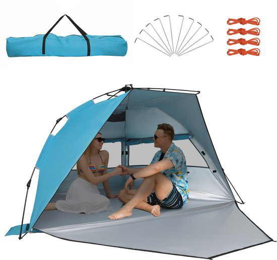 Puluomis Pop-Up Strandtent groot formaat 266x251cm voor gezin