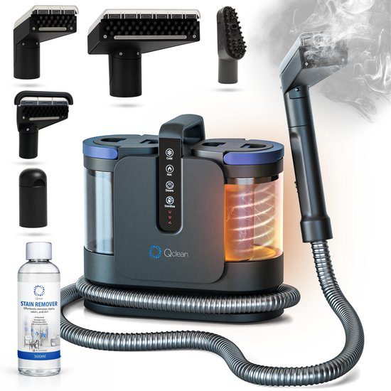 Qclean tapijtreiniger PRO 4-in-1 met stoomfunctie zelfreinigend