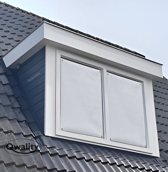Qwality zonwering met zuignappen 80x150 cm wit schaduwdoek voor raam