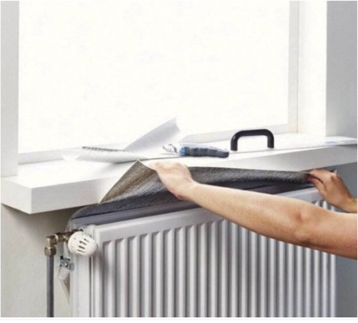 Radiatorfolie van 50 centimeter bij 400 centimeter