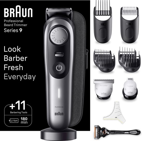 Braun Series 9 BT9440 baardtrimmer met kapperstools