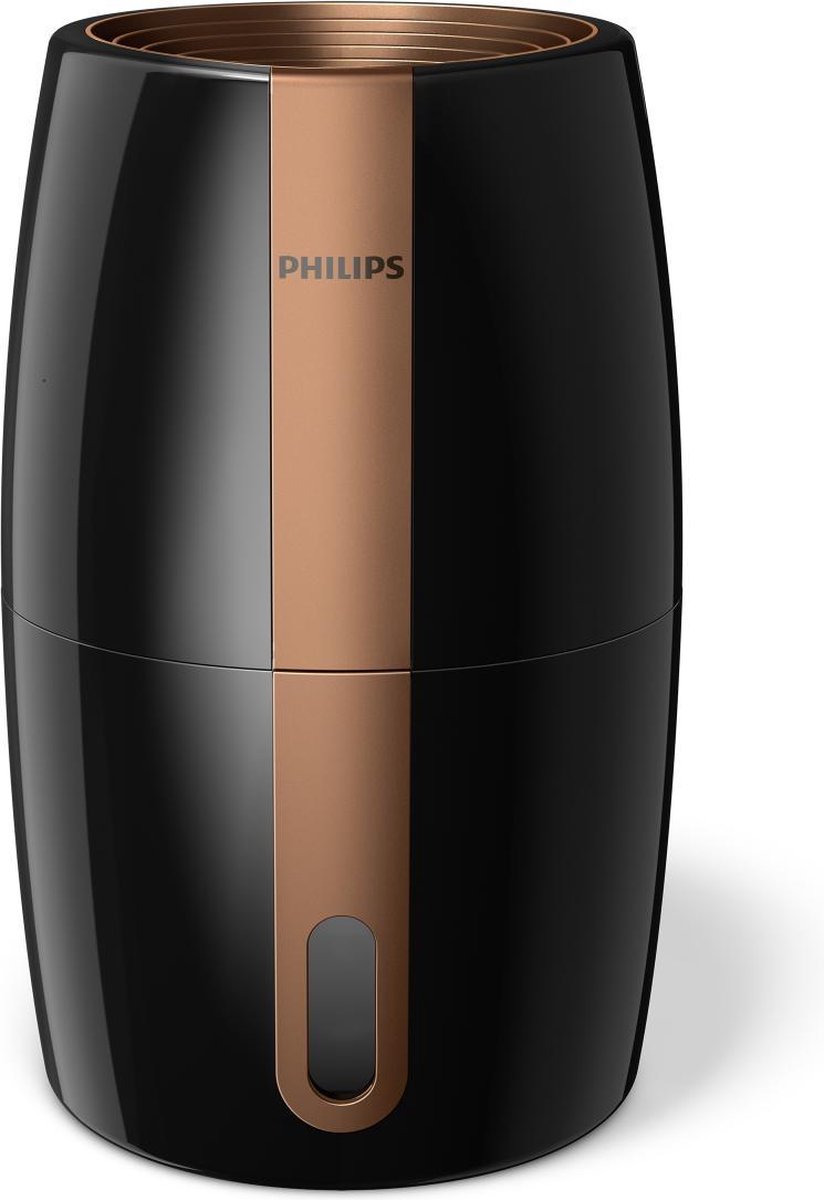 Philips Luchtbevochtiger HU2718/10 in zwart met koperen afwerking