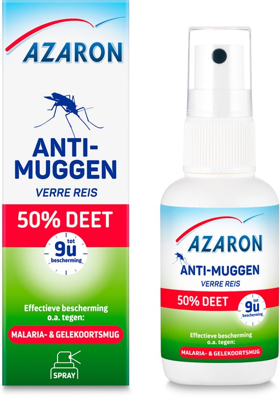 Fles Azaron Anti Muggen Spray met 50% DEET