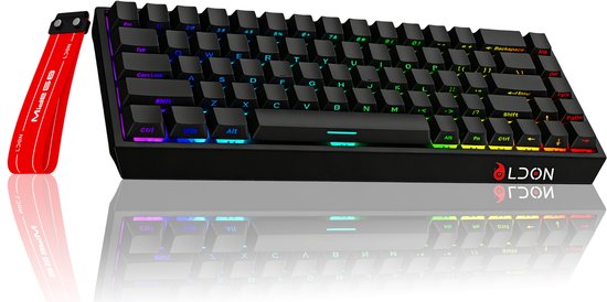 Mide68 bedraad gaming toetsenbord met RGB en PBT keycaps
