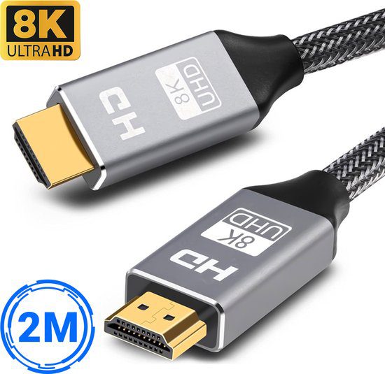 SBVR HDMI kabel 2.1 nylon 8K 4K 120Hz 2 meter