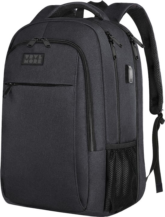 TRVLMORE 28L rugzak met 15,6 inch laptopvak als schooltas