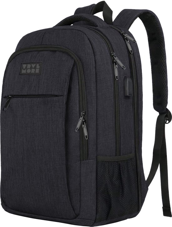 TRVLMORE 36L rugzak met 17,3 inch laptopvak als schooltas