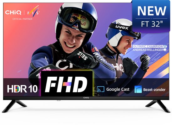 CHiQ LF32FT smart tv met randloze metalen behuizing