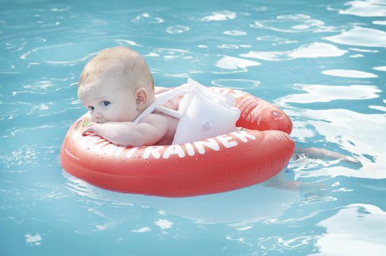 SWIMTRAINER Classic rode baby zwemband met handpomp