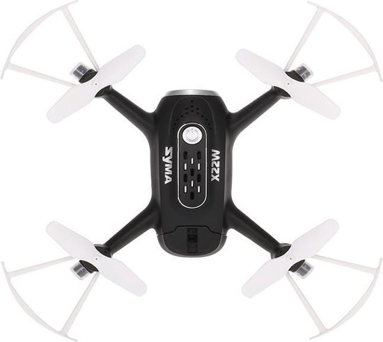 Syma X22W zwarte mini drone met afstandsbediening en telefoonhouder