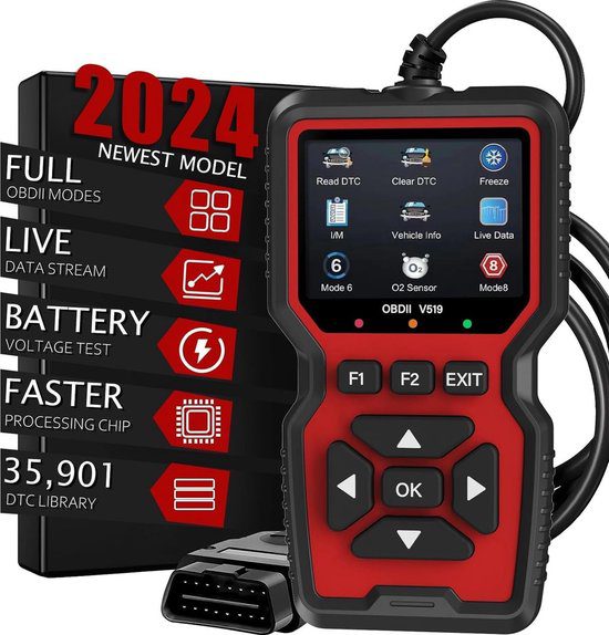 tkmars OBD2 scanner budget foutcodelezer met Nederlands menu
