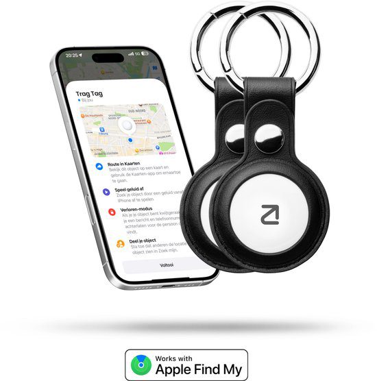 Trag Tag Apple Find My koffer- en bagagetracker sleutelhanger 2 stuks
