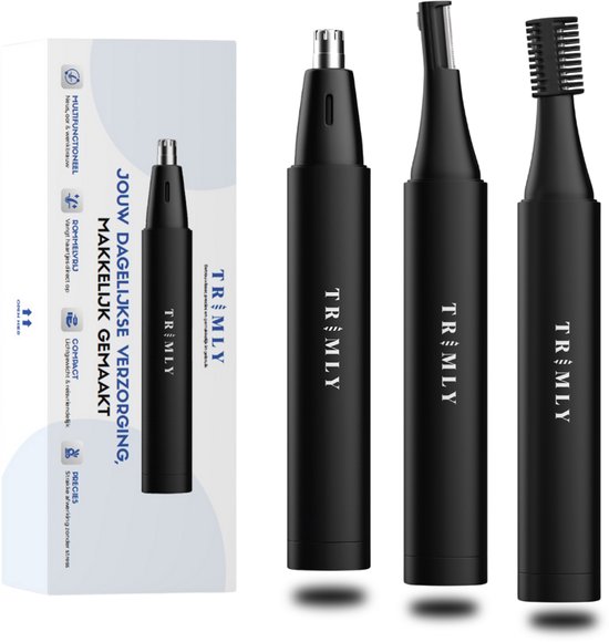 Trimly PrecisionPro 3-in-1 neustrimmer met opzetstukken voor neus, oren en wenkbrauwen