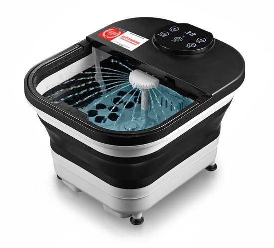 TZS First Austria voetenbad inklapbaar 500W massage voetdouche digitale temperatuurregeling zwart