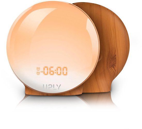 UPLY wake up light met wekkerradio USB-oplaadpunt en 7 kleuren
