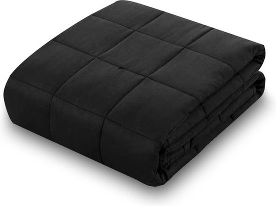 Vonia verzwaringsdeken 7 kg inclusief hoes zwart 150x200 cm