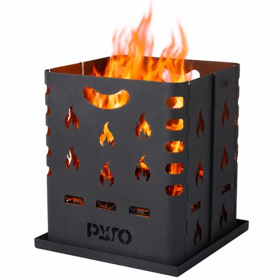 PyroProducts Fire Pit Cube opvouwbare vuurkorf met draagtas