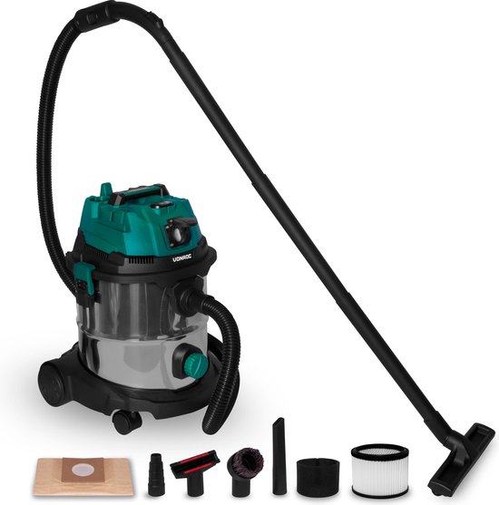 VONROC waterstofzuiger met RVS tank van 20 liter