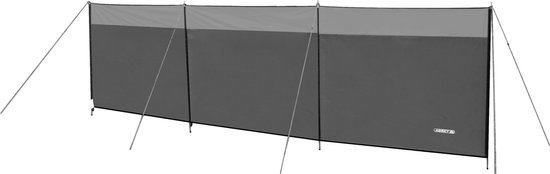 Abbey Camp polyester windscherm van 5 meter opgezet op een camping